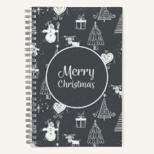 Personalised Merry Christmas Gifts Notebook 