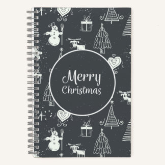 Personalised Merry Christmas Gifts Notebook 