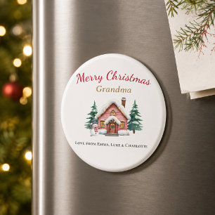 Personalised Merry Christmas Grandma Magnet