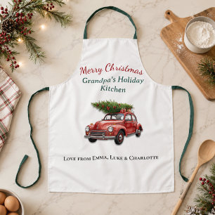 Personalised Merry Christmas Grandpa Apron