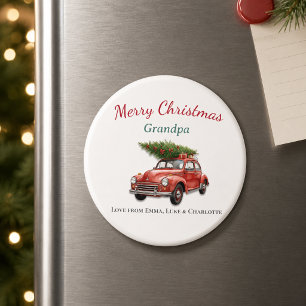 Personalised Merry Christmas Grandpa Magnet