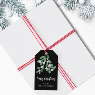 Personalised Merry Christmas Mistletoe Gift Tags