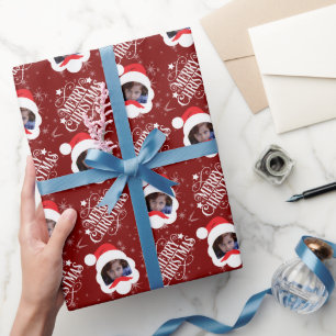 Personalised Merry Christmas Photo  Wrapping Paper