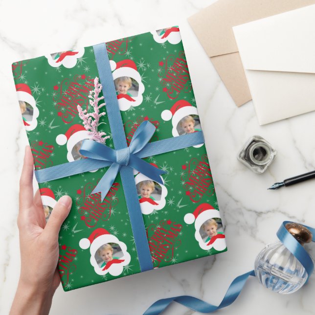 Personalised Merry Christmas Photo  Wrapping Paper (Gifting)