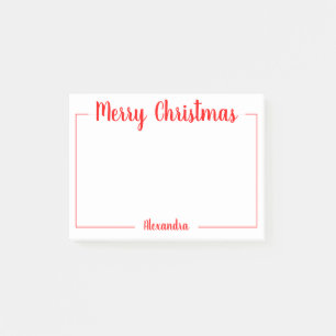 Personalised Merry Christmas Post-it Notes