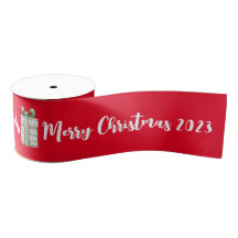 Personalised Merry Christmas Red Gift Wrap 