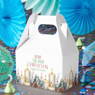 Personalised Merry Christmas Retro Typography Favour Box