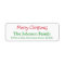 Personalised Merry Christmas Return Address Label