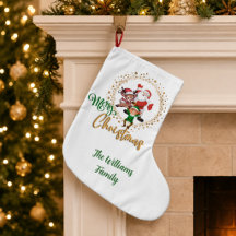 Personalised Merry Christmas Santa and Elves