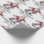 Personalised Merry Christmas Santa Claus Soccer    Wrapping Paper<br><div class="desc">Personalised Merry Christmas Santa Claus Soccer Wrapping Paper</div>