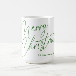 Personalised Merry Christmas Script Mug Custom