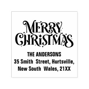 Personalised Merry Christmas Self-inking Stamp