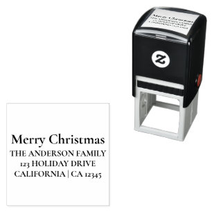 Personalised Merry Christmas Self-inking Stamp