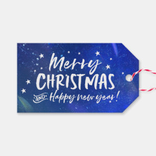 Personalised Merry Christmas starry gift tags