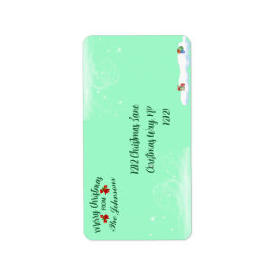 Personalised Merry Christmas Theme Address Labels