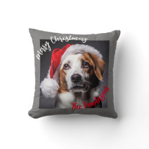 Personalised Merry Christmas Throw Pillow