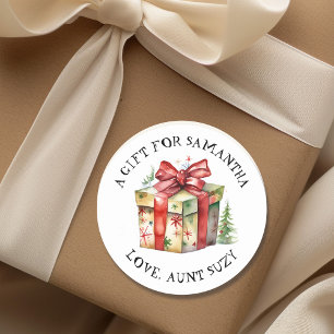 Personalised Merry Christmas to and from Gift Tag