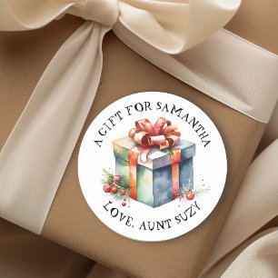 Personalised Merry Christmas to and from Gift Tag
