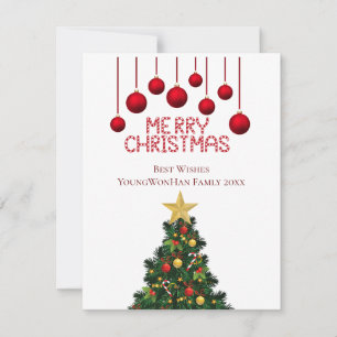 Personalised Merry Christmas Tree Card
