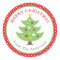 Personalised Merry Christmas Tree Round Sticker