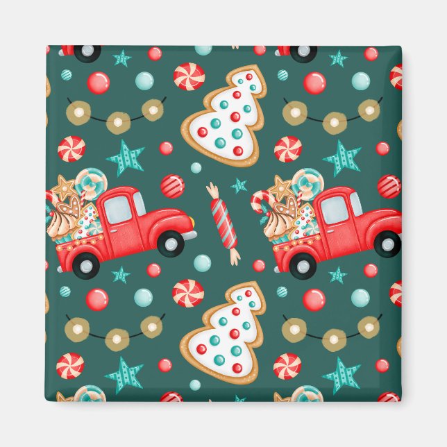 Personalised Merry Christmas Watercolor      Magnet (Front)