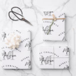 Personalised Merry Christmas White Monogram Wrapping Paper Sheet<br><div class="desc">A personalised "Merry Christmas" monogram design with a Xmas white background colour. An ideal festive custom design for the holiday season. Customise the monogram and make it your own!</div>
