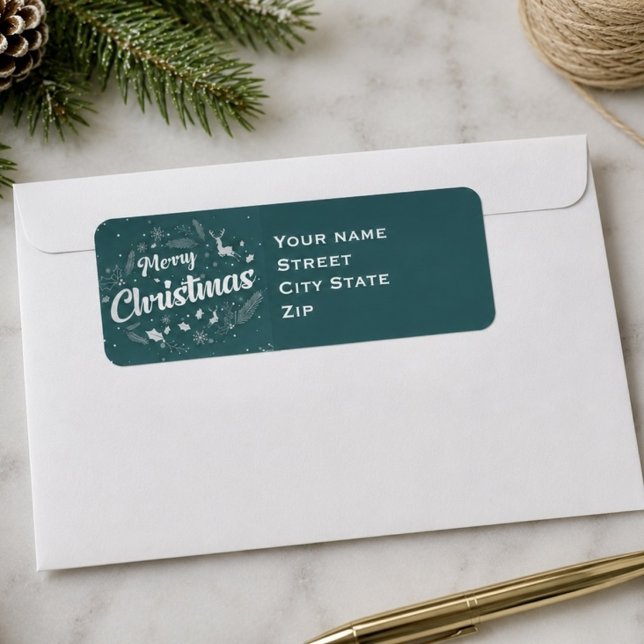Personalised Merry Christmas Winter Pine  (Creator Uploaded)