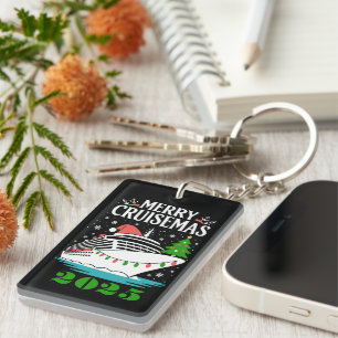Personalised Merry Cruisemas Cruise Ship Family Key Ring