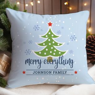 Personalised Merry Everything Christmas Cushion