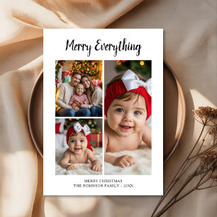 Personalised Merry Everything Family Holiday Greet Card