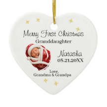 Personalised Merry First Christmas Granddaughter