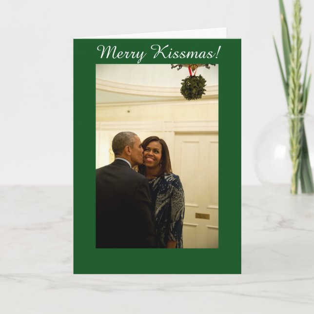 Personalised Merry Kissmas - Greeting Card (Front)