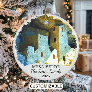 Personalised Mesa Verde Ornament, Colorado State Ceramic Tree Decoration