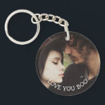 Personalised Message and Photo Couple's Romantic Key Ring<br><div class="desc">Are you looking for a gift for your boyfriend or girlfriend? Well add your own message and your favourite picture of you together on the front of this key chain. On the back of the key chain add your names to the heart.</div>