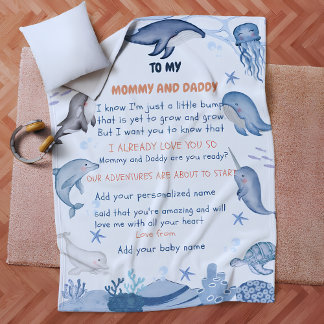 Personalised Message Blanket, Perfect Newborn Gift Fleece Blanket