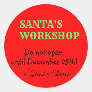 Personalised Message from Santa Claus Classic Round Sticker