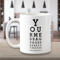 Personalised Message Fun Eye Sight Optician Chart