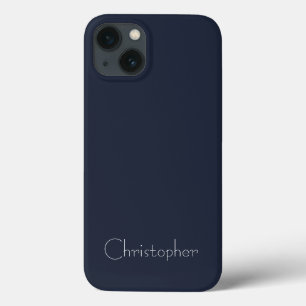 Personalised Metallic blue titanium Radial Texture iPhone 13 Case