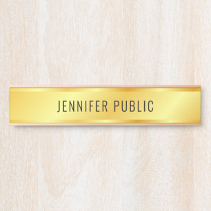 Personalised Metallic Look Faux Gold Door Sign