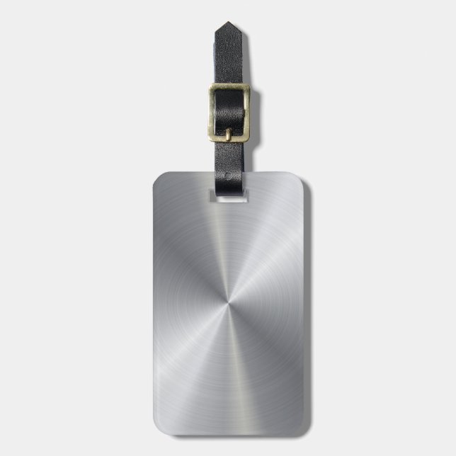 Personalised Metallic Radial Texture 2 Luggage Tag (Front Vertical)