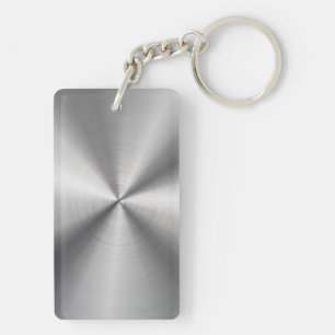 Personalised Metallic Radial Texture Key Ring