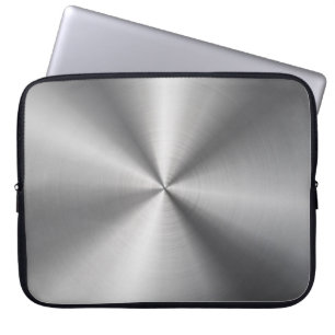 Personalised Metallic Radial Texture Laptop Sleeve