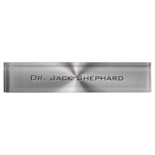 Personalised Metallic Radial Texture Nameplate