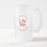 Personalised Mexican Red LOVE Flag