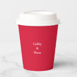 Personalised Mexican Themed Couples Shower Red Paper Cups<br><div class="desc">Nacho Your Average Couples Shower Paper cups.  Mexican style.</div>