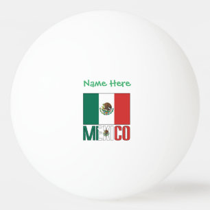 Personalised Mexico Flag Ping Pong Ball