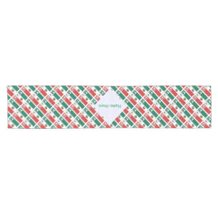 Personalised Mexico Flag Tiled Short Table Runner