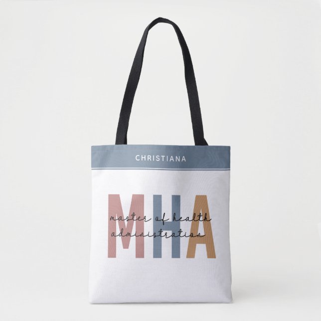 Personalised MHA Master of Health Administration Tote Bag (Front)