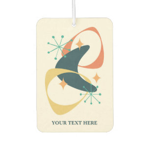 Personalised Mid Century Car Air Freshener