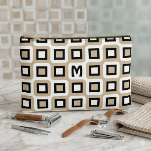 Personalised Midcentury Geometric Art Pattern Accessory Pouch